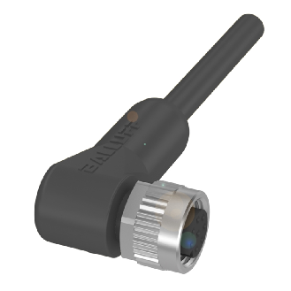 M12A Fem Coudé 8p; Câble PUR Blindé 8x0.25 Noir Cpc 30m (30V)-Lire la description