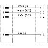 M12A Fem Coudé 4p/M12A Mâle Droit 4p; PUR 4x0,34 Noir Robot Cpc 3m