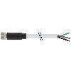 M08A Fem Droit 4p; Câble PUR UL/CSA 4x0.25 Gris Cpc 1.5m
