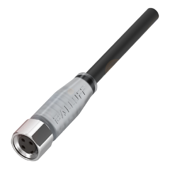M08A Fem Droit 3p Inox PNP LED; Câble PUR 3x0.34 Noir Cpc 5m-Lire la description