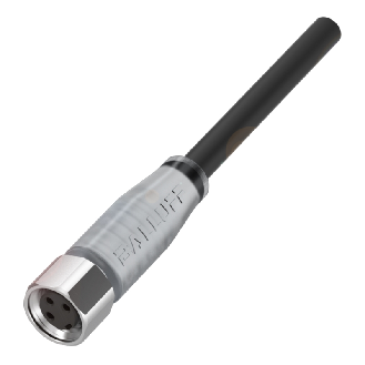 M08A Fem Droit 3p Inox PNP LED; Câble PUR 3x0.34 Noir Cpc 5m-Lire la description