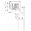 M12 Fem Coudé 8p; Câble PVC 8x0.25 Noir 5m