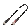 M08A Fem Droit 3p/M08A Mâle Droit 3p; Câble PVC 3x0.34 Gris Cpc 5m