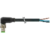 M08A Mâle Coudé 4p; Câble PVC UL/CSA 4x0.25 Noir 10m