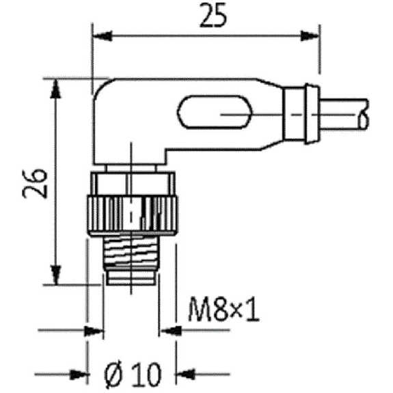 M08A Mâle Coudé 4p; Câble PVC UL/CSA 4x0.25 Noir 10m M08A Mâle Coudé 4p; Câble PVC UL/CSA 4x0.25 Noir 10m-Lire la description