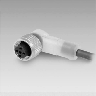 M12A Fem Coudé 3p; Câble PUR 3x0.34 Noir 5m-Lire la description