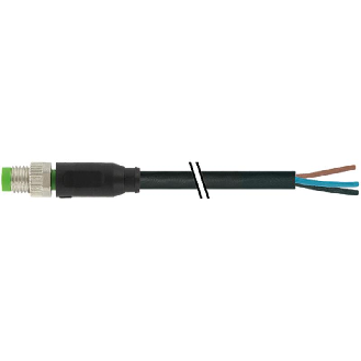M08A Mâle Droit 4p; Câble PVC UL/CSA Noir 5m-Lire la description