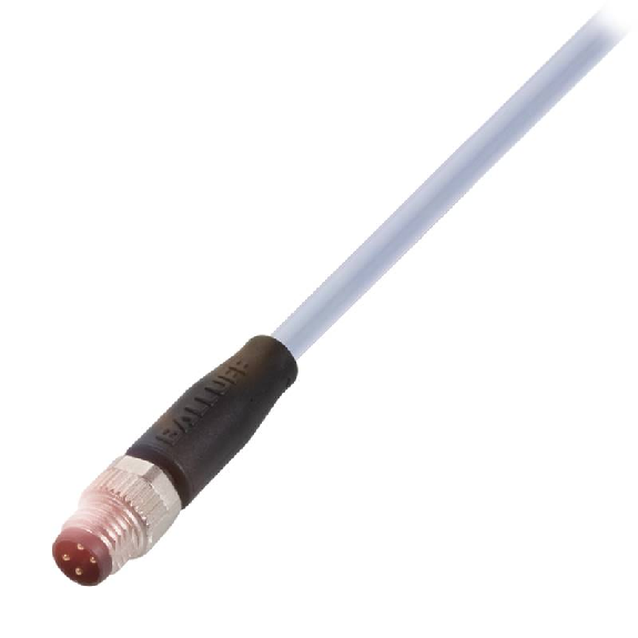 M08A Mâle Droit 4p; Câble PVC 4x0.34 Gris Cpc 5m-Lire la description