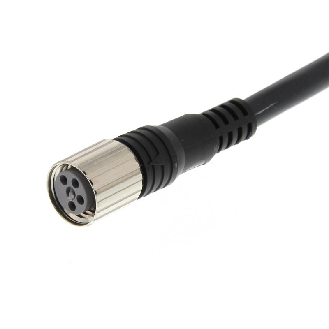 M08A Fem Droit 4p; Câble PVC 4x0.25 Noir 2m-Lire la description