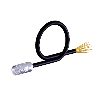 M23 Fem Droit 19p; Câble PUR 16x0,5+3x1 Noir 8m-Lire la description