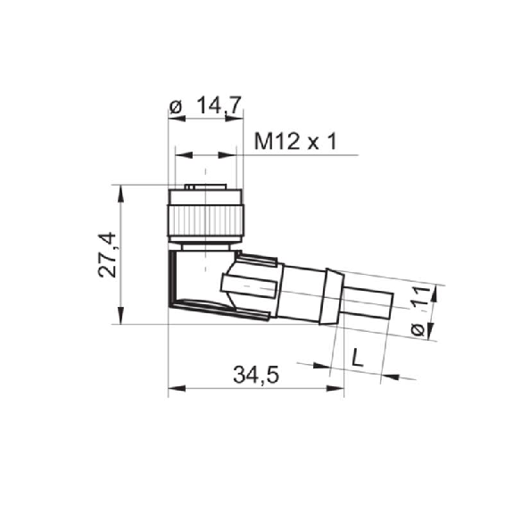 M12A Fem Coudé 5p; Câble 5m-Lire la description