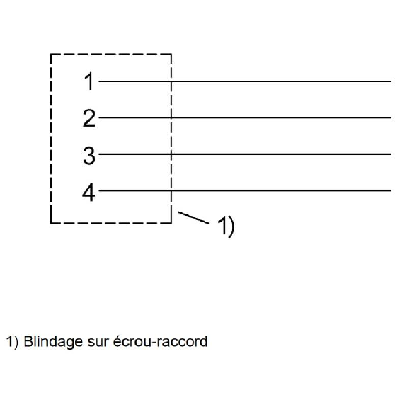 M08A Fem Coudé 4p; Câble PVC Blindé 4x0.34 Gris Cpc 10m (60V)-Lire la description