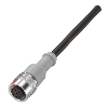 M12A Fem Coudé 8p; Câble PUR Blindé 8x0.25 Noir Cpc 2m (30V)