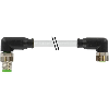 M08A Fem Coudé 3p/M08A Mâle Coudé 3p; PVC 3x0.25 Gris 2m