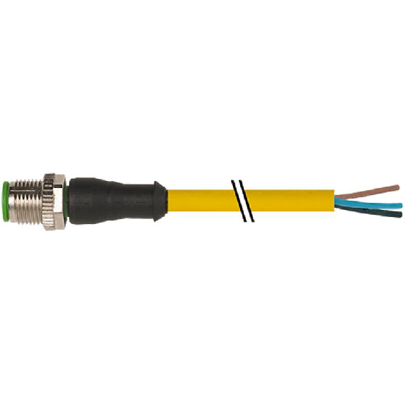M12A Mâle Droit 5p; Câble PVC UL/CSA 5×0.34 Jaune 10m M12A Mâle Droit 5p; Câble PVC UL/CSA 5×0.34 Jaune 10m-Lire la description