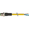 M12A Mâle Droit 5p; Câble PVC UL/CSA 5×0.34 Jaune 10m