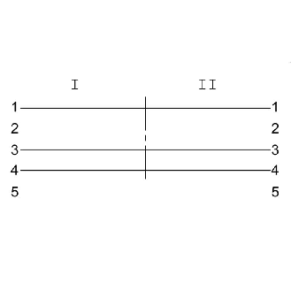 M12A Fem Coudé 5p/M12A Mâle Coudé 3p; Câble PUR 3x0.34 Noir Cpc 5m-Lire la description