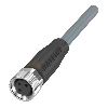 M08A Fem Droit 3p; Câble PVC Blindé 3x0.34 Gris 5m (60V)