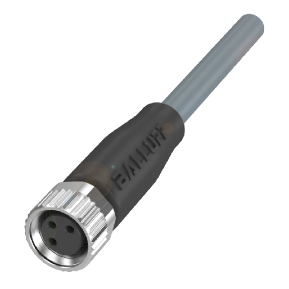 M08A Fem Droit 3p; Câble PVC Blindé 3x0.34 Gris 5m (60V)-Lire la description