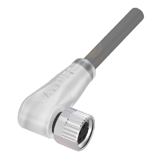 M08A Fem Coudé 4p LED PNP NO/NF; Câble PVC 4x0.34 Gris Cpc 10m-Lire la description