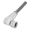 M08A Fem Coudé 4p LED PNP NO/NF; Câble PVC 4x0.34 Gris Cpc 2m