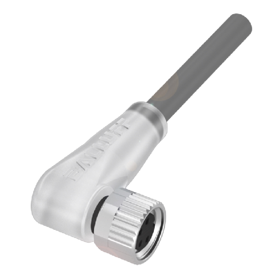 M08A Fem Coudé 4p LED PNP NO/NF; Câble PVC 4x0.34 Gris Cpc 2m-Lire la description