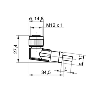 M12A Fem Coudé 4p; Câble PUR 4x0.34 Noir Cpc 5m