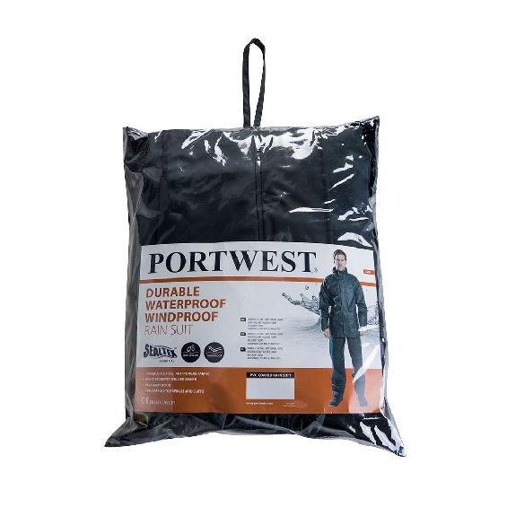 Portwest - Ensemble de pluie Sealtex Essential (veste et pantalon) - L450 Portwest - Ensemble de pluie Sealtex Essential (veste et pantalon) - L450-Lire la description
