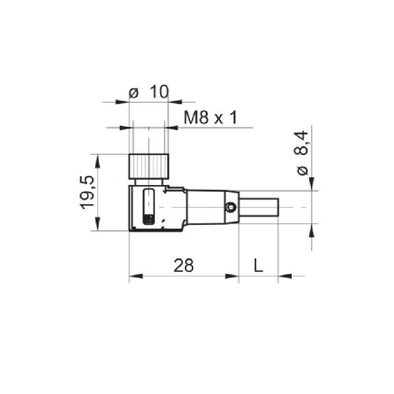 M08A Fem Coudé 4p; Câble PUR Blindé 4x0.25 Noir Cpc 2m M08A Fem Coudé 4p; Câble PUR Blindé 4x0.25 Noir Cpc 2m-Lire la description