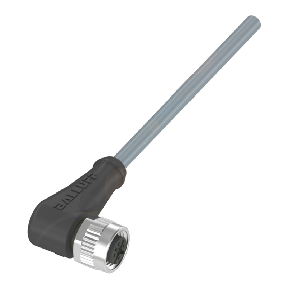 M12A Fem Coudé 5p; Câble PVC 5x0.34 Gris Cpc 20m-Lire la description