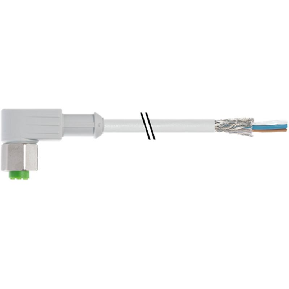 M12A Fem Coudé 5p Inox V4A F&B; Câble PVC Blindé 5x0,34 Gris 10m M12A Fem Coudé 5p Inox V4A F&B; Câble PVC Blindé 5x0,34 Gris 10m-Lire la description