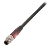 M08A Mâle Droit 4p; Câble PUR 4x0.34 Noir Cpc 10m