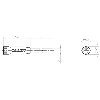 M08A Fem Droit 3p; Câble PUR 22 AWG Jaune Cpc 2m (60V)