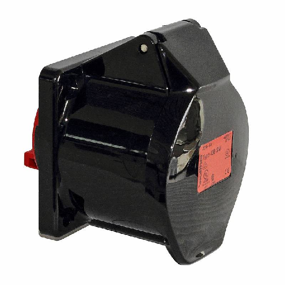 Socle de tableau, sortie droite, noir avec pilote 5x125A, 400V IP67 Socle de tableau, sortie droite, noir avec pilote 5x125A, 400V IP67-Lire la description