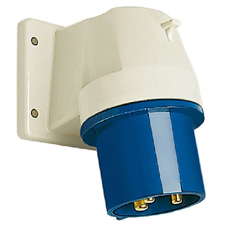 Socle de connecteur de tableau, coudé 3x 32A, 110V IP44-Lire la description