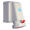 Socle saillie, haut:1xM40 ouvert, bas:1xM32, 1xM50 4x 63A, >50V IP67