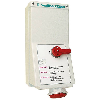 Socle saillie 4x32A interruptible avec double verrouillage