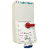 Socle saillie 3x32A interruptible avec double verrouillage