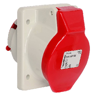 Socle de tableau, sortie inclinée 10°, 4x 32A, 480V IP44-Lire la description