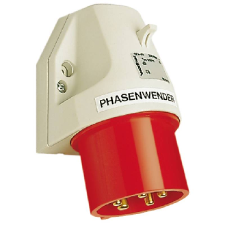 Socle de connecteur avec inverseur de phases 5x 32A, 400V IP44-Lire la description