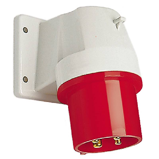 Socle de connecteur de tableau, coudé 4x 32A, >50V IP44-Lire la description