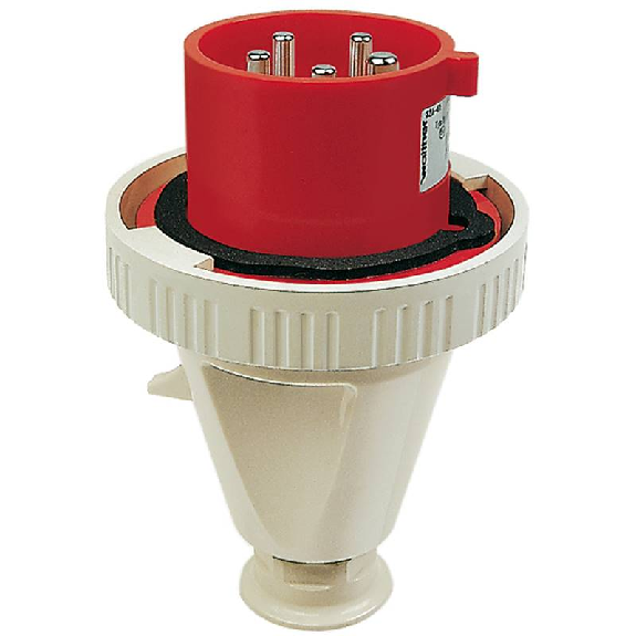 Fiche contacts nickelés 5x 125A, 400V IP67 Fiche contacts nickelés 5x 125A, 400V IP67-Lire la description