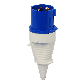 Fiche, embout souple 3x 16A, 230V 6h IP44-Lire la description