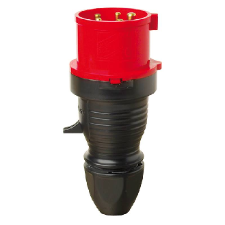 Fiche CEE IP 44, noire 5x 32A, 400V IP44-Lire la description