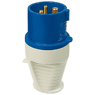 Fiche, embout souple intérieur 3x 16A, 230V IP44-Lire la description