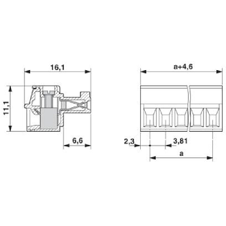 Fiche 8 A, 160 V, 14 pôles, Pas: 3,81 mm, Raccordement vissé, vert-Lire la description
