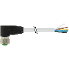 M12A Fem Coudé 8p; Câble PUR (UL/CSA) 8x0.25 Gris Cpc 3m