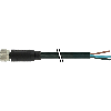 M08A Fem Droit 4p; Câble PUR 4x0.25 Noir Cpc 2m