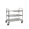 Chariot Inox 3 plateaux - 850x540xH940 mm - Multiroir