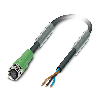 M08 Fem Droit 3p; Câble PVC Noir 5m